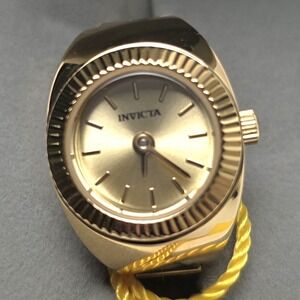 NEW Invicta Mini Angel Women's Ring Watch - 16.5mm, Gold (48947) #0423